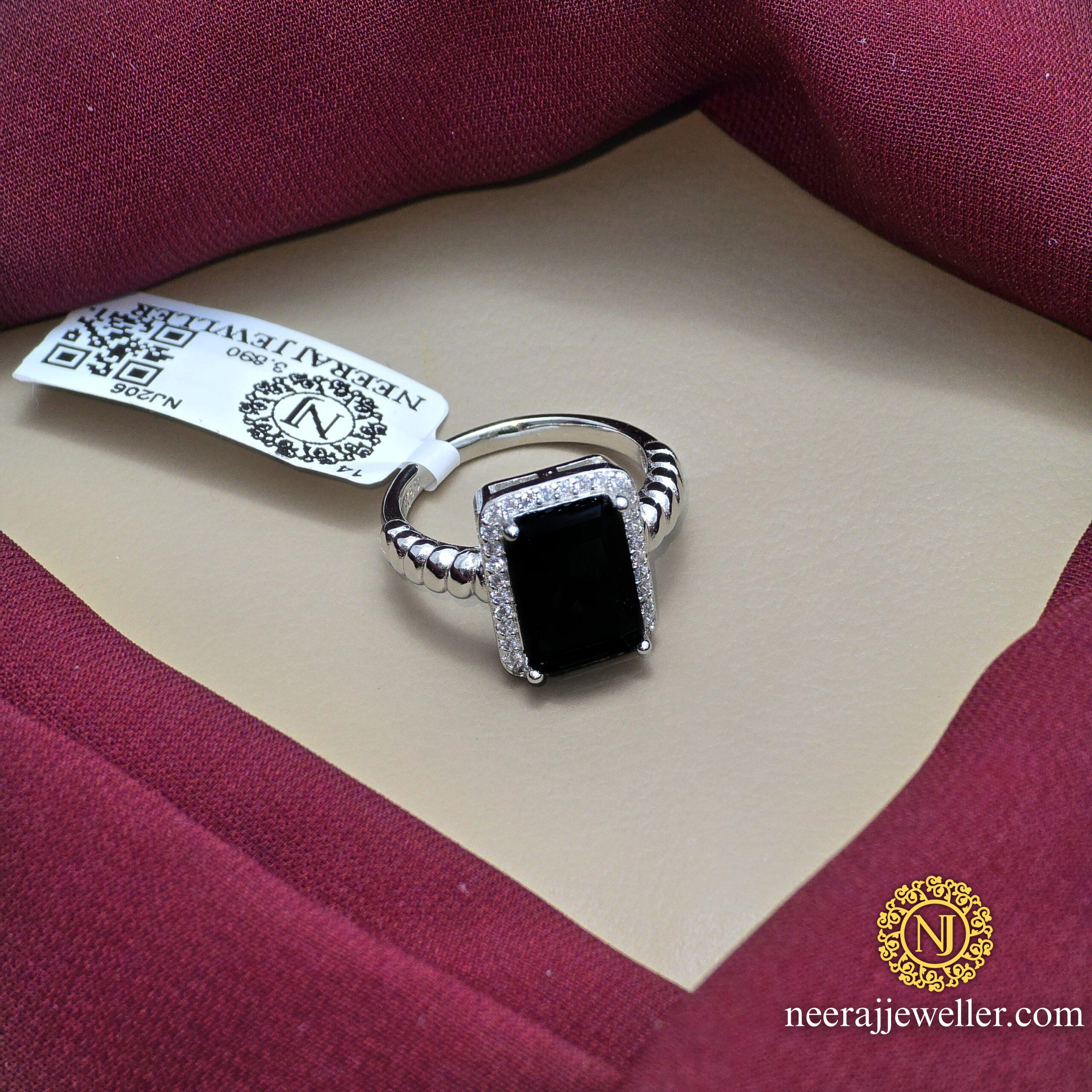 2025/01/1000080803-scaled.jpg 925 Sterling Silver Ring with high quality natural Black stone and AAA Stones