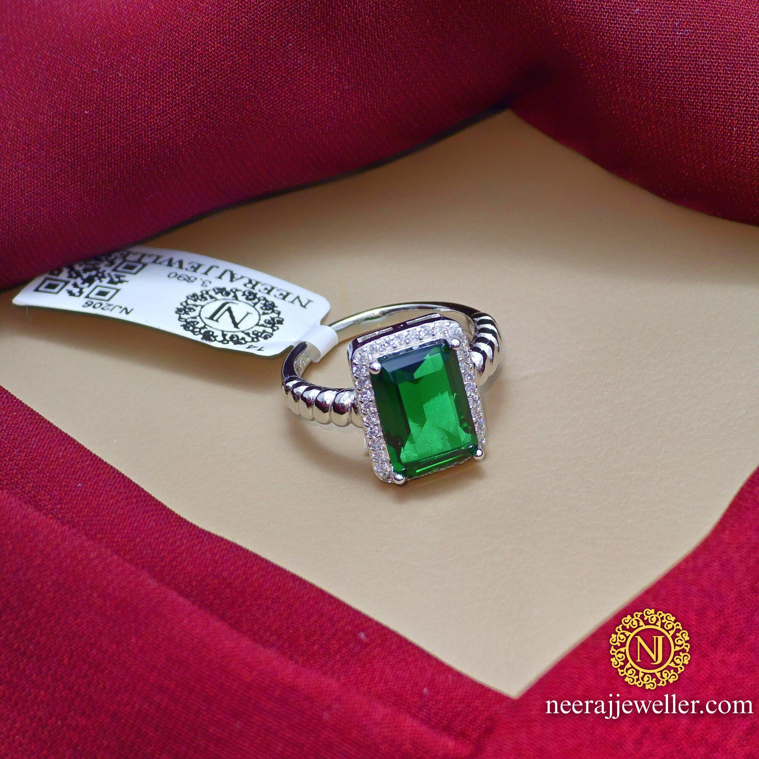 2025/01/1000089836-scaled.jpg 925 Sterling Silver Ring with natural green stone and AAA Stones