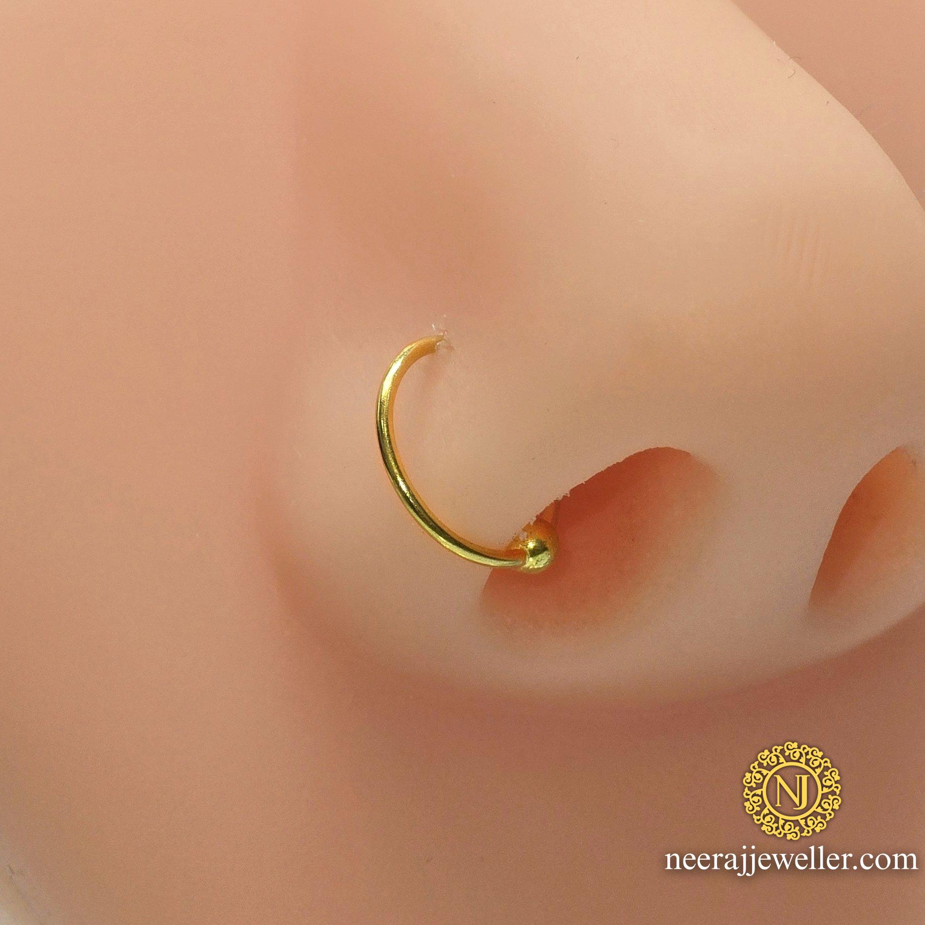 18k Plain Yellow Gold Nosering
