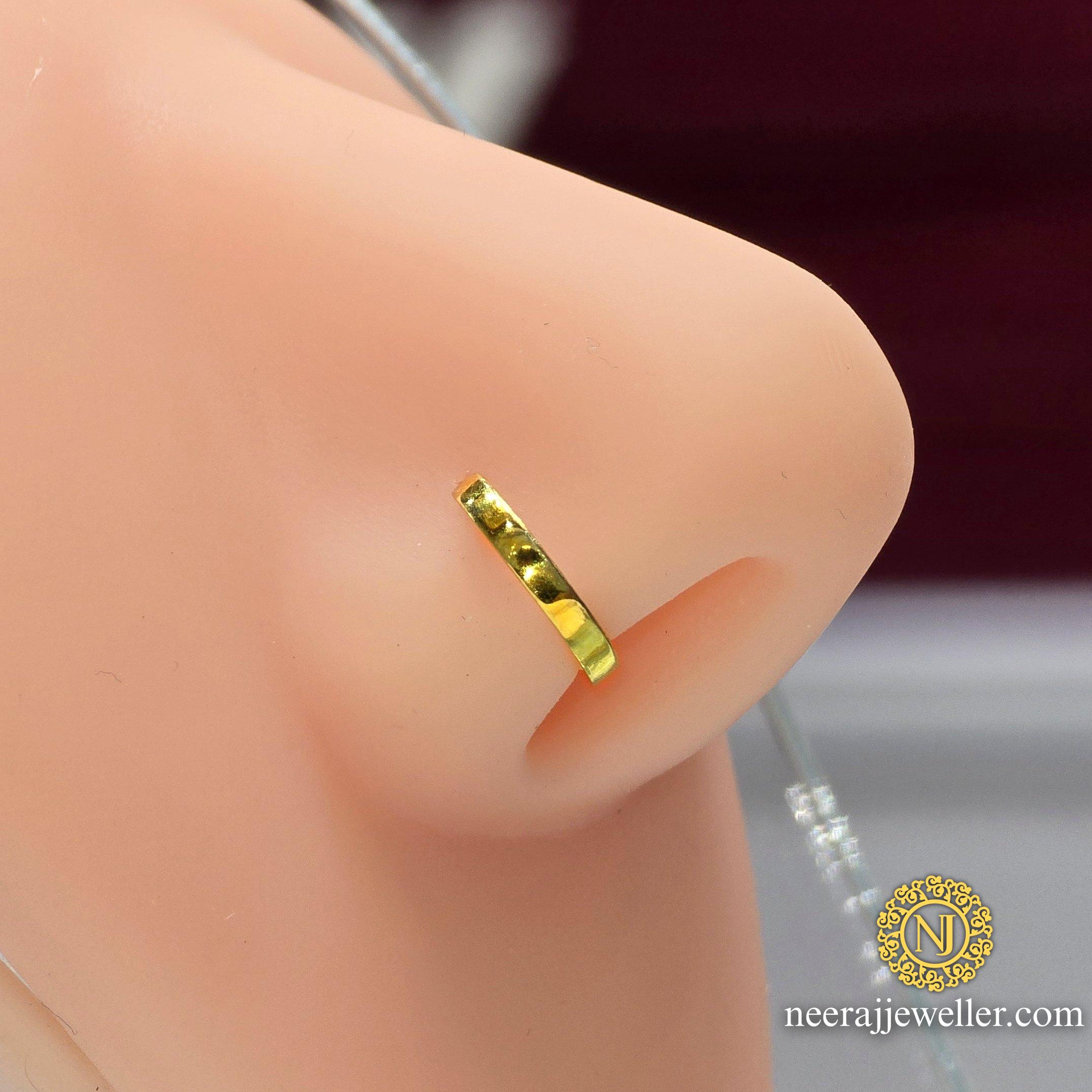 2025/03/1000120536.jpg 18k Plain yellow Gold Nosering  fish lock