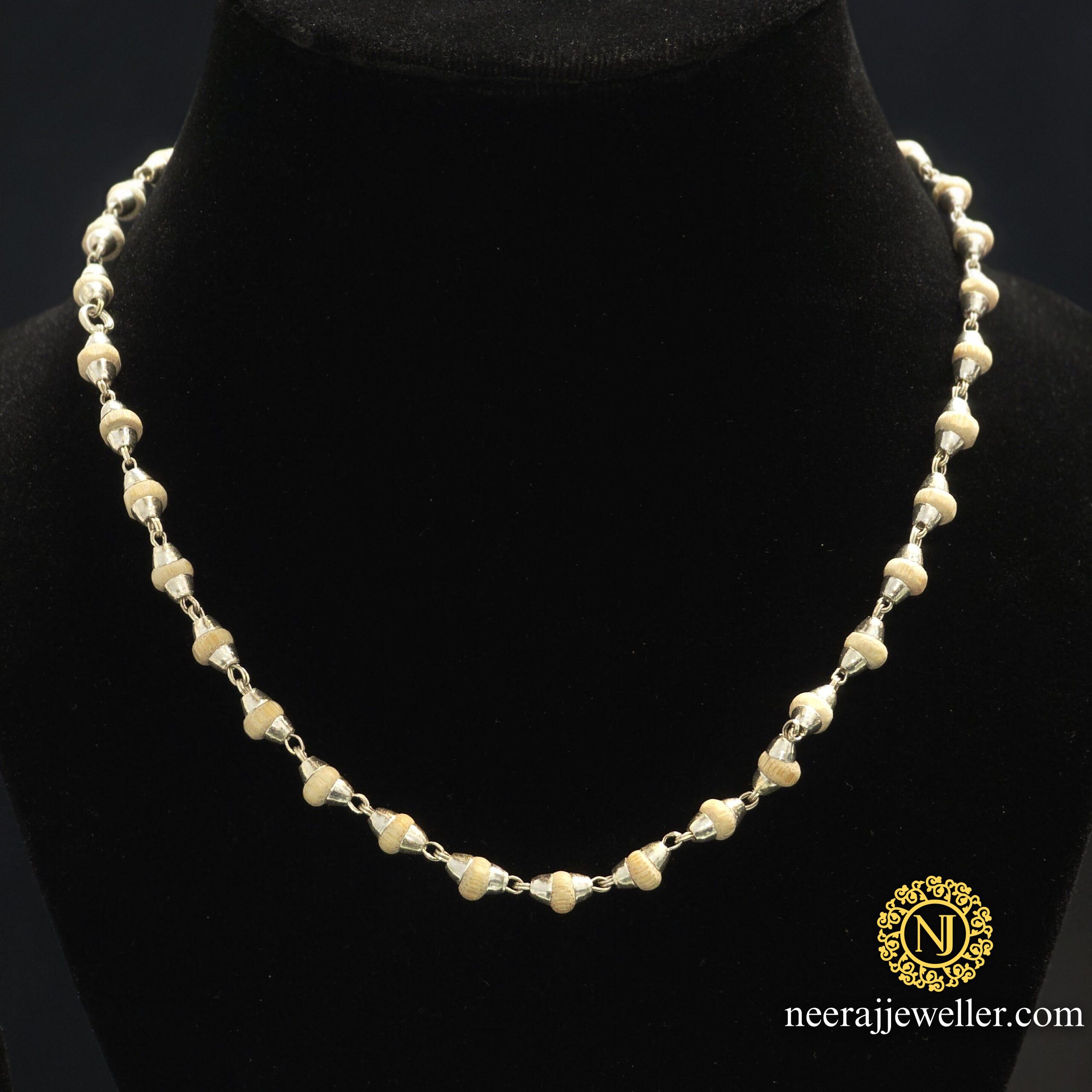 silver original tulshi mala