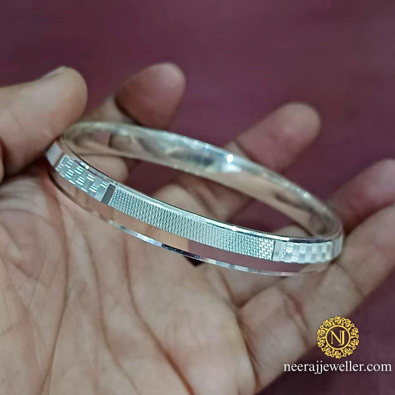 silver kada for boys 925 hallmark