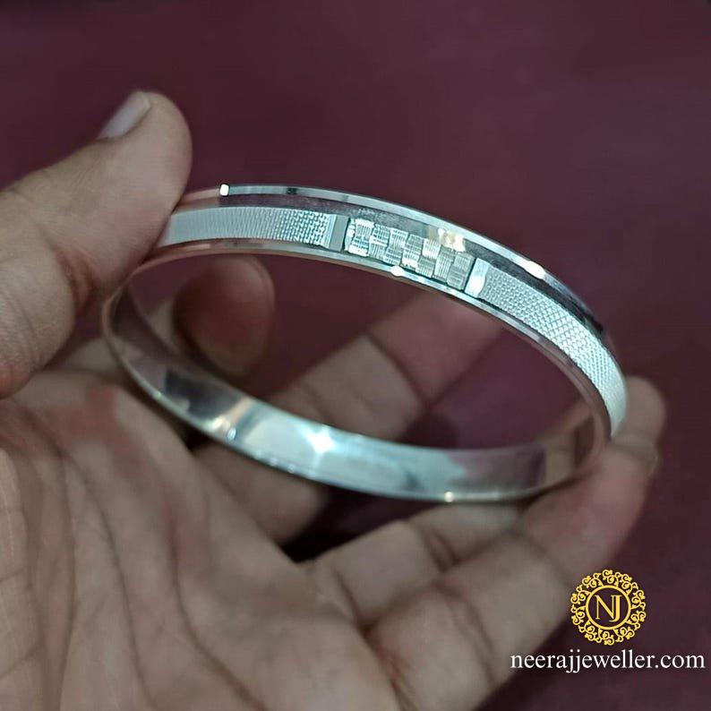 silver kada for boys 925 hallmark