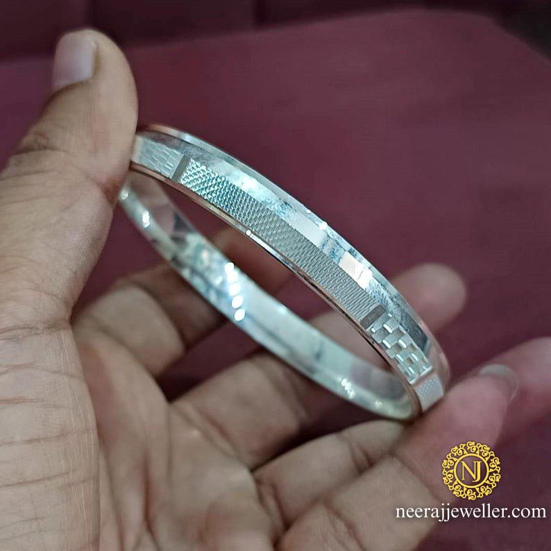 silver kada for boys 925 hallmark