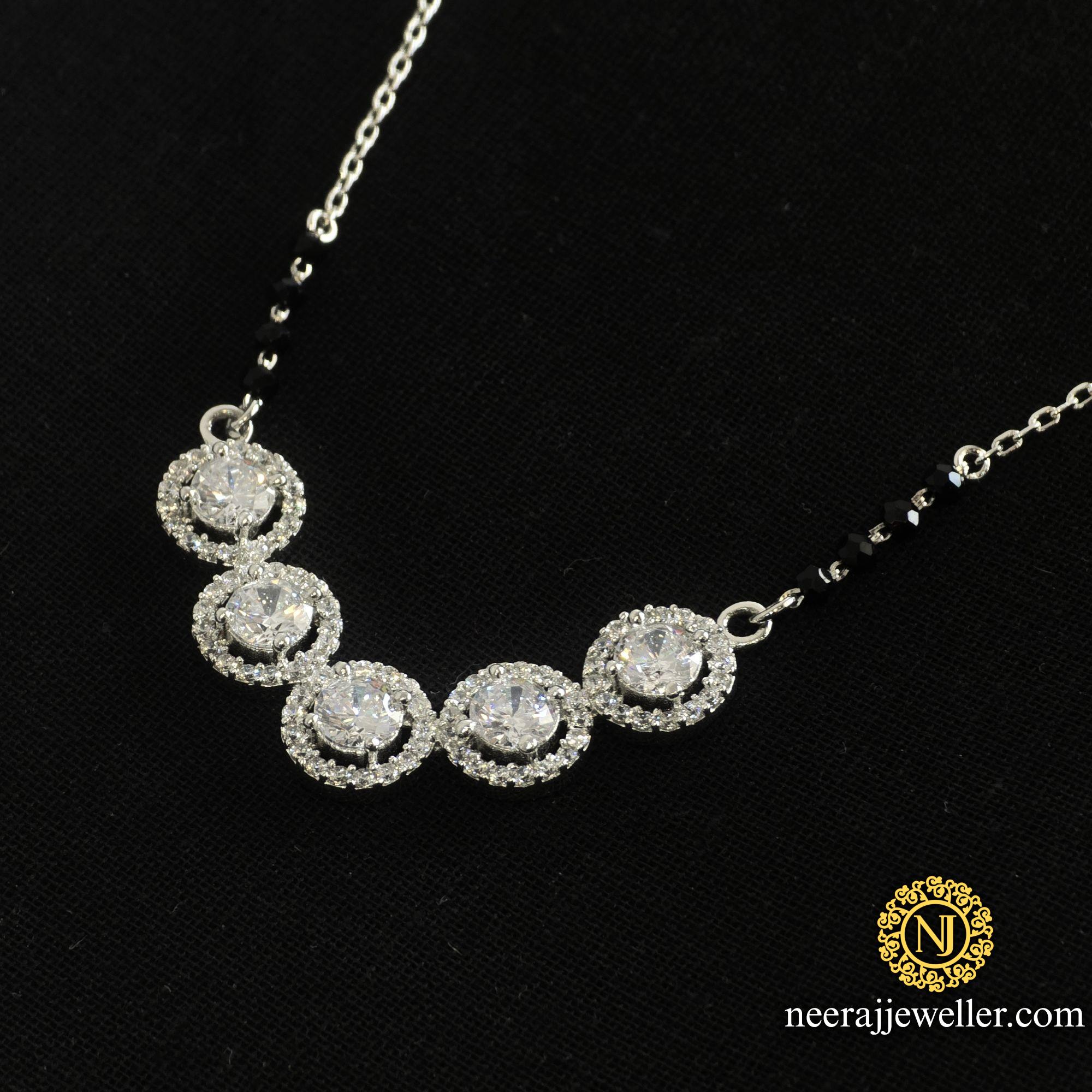 wp-17448214197203268470246081851126-1 SILVER MANGALSUTRA IN FIVE DIAMOND