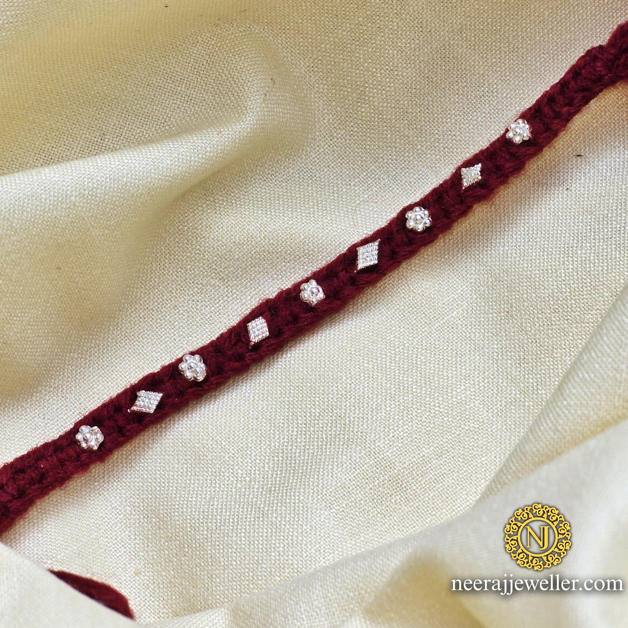 Silver rakhi